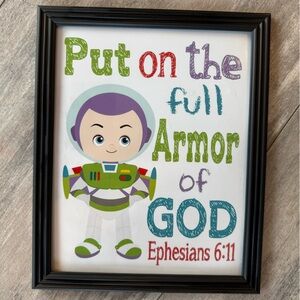 Toy Story picture frame with scripture